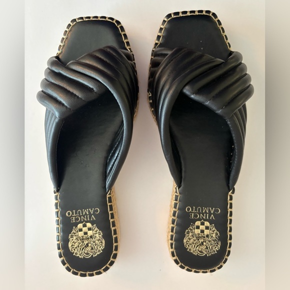 Vince Camuto Shoes - Vince Camuto Black Espadrille Platform Sandals Women’s Size 8.5